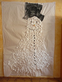 Riesen-Schneemann aus Wattebällchen • Gestalten